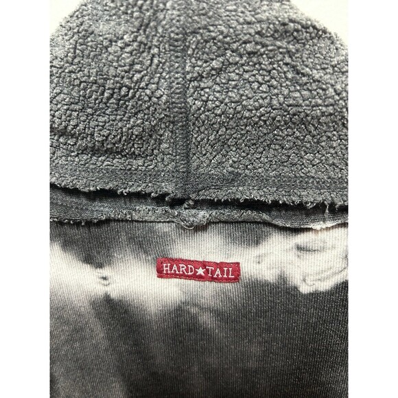 Hard Tail Open Front Cardigan Sweater Duster Fleece Cozy Gray Tie Dye Small - Picture 3 of 7